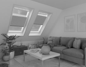 Dachfenster Plissee für Velux, Roto, Fakro und mehr - Comfort DF-20
